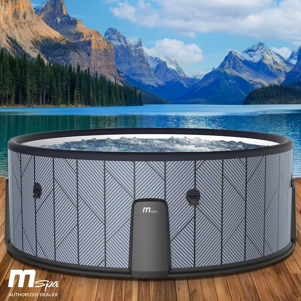 BRAST Whirlpool aufblasbar MSpa Tidal für 6 Personen | 138 Massagedüsen in 3 Intensitäten | einfache Steuerung per App